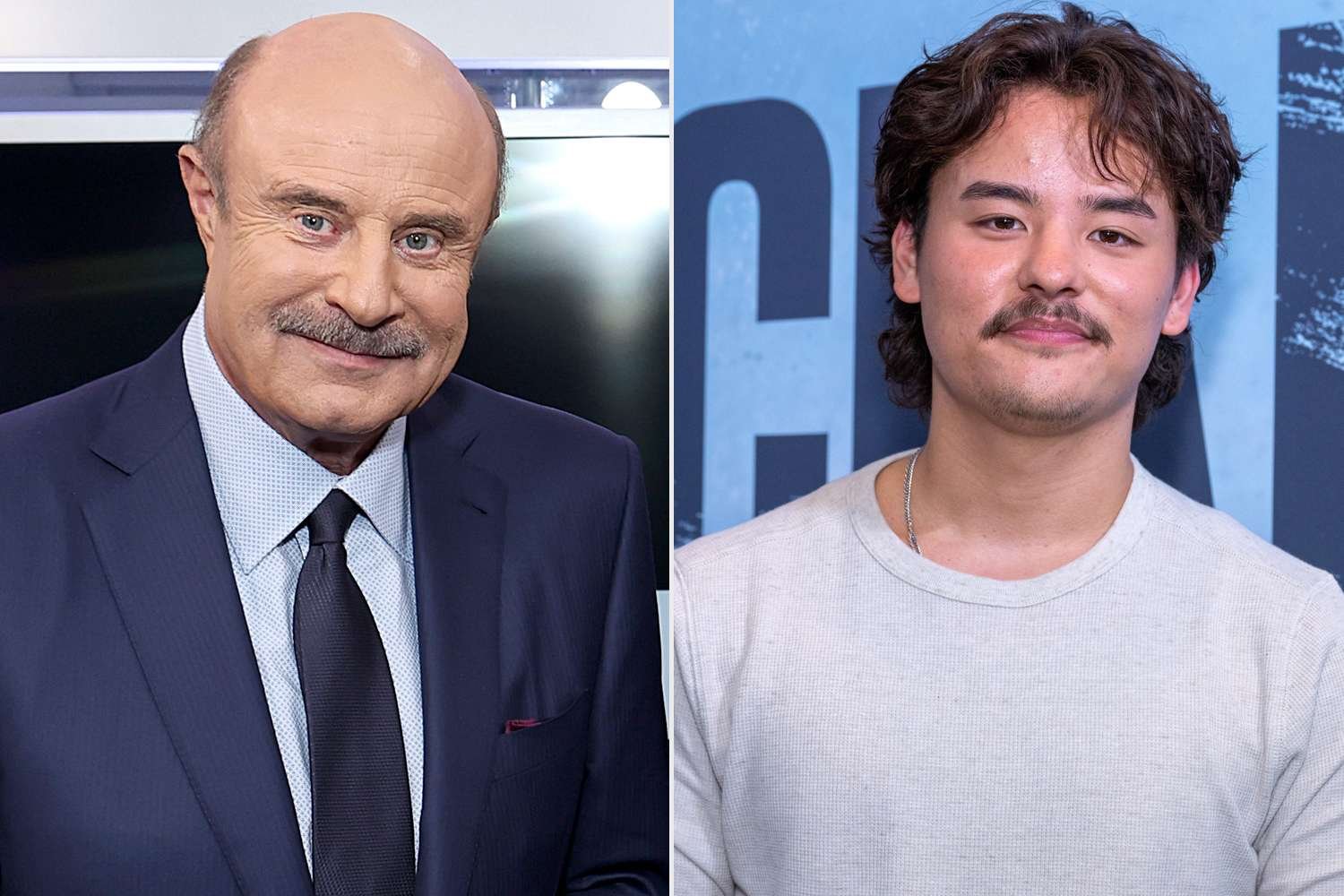 Split frame of Dr. Phil and Collin Gosselin