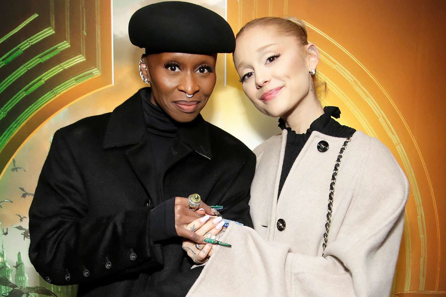 Ariana Grande and Cynthia Erivo attend as Universal Pictures presents special New York City WICKED Screening at Metrograph on December 03, 2024 in New York City.