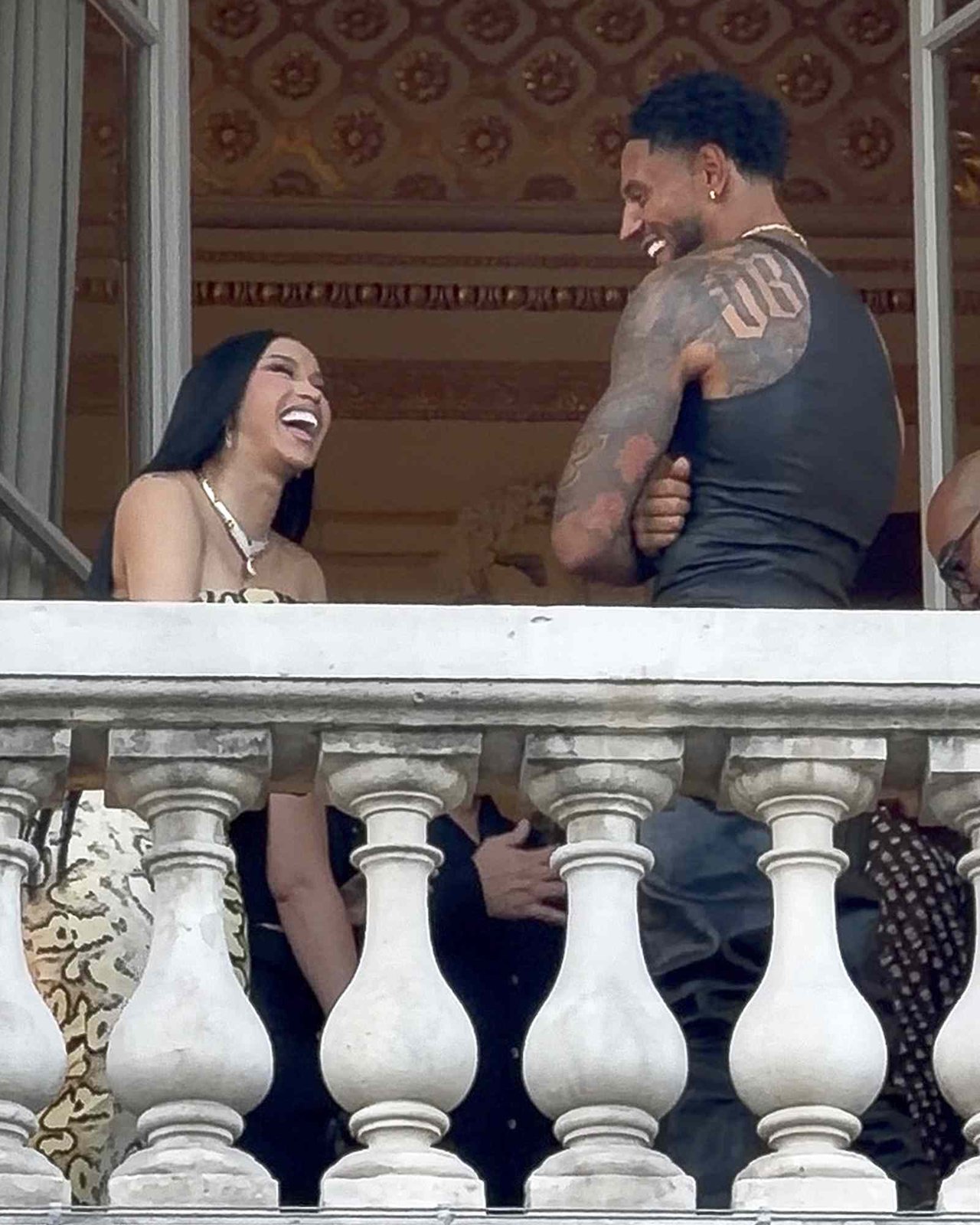 Rapper and singer Cardi B was spotted enjoying a date with Nigerian national team goalkeeper Maduka Okoye on a terrace, sharing drinks, conversation, and smiles while spending time together in Paris